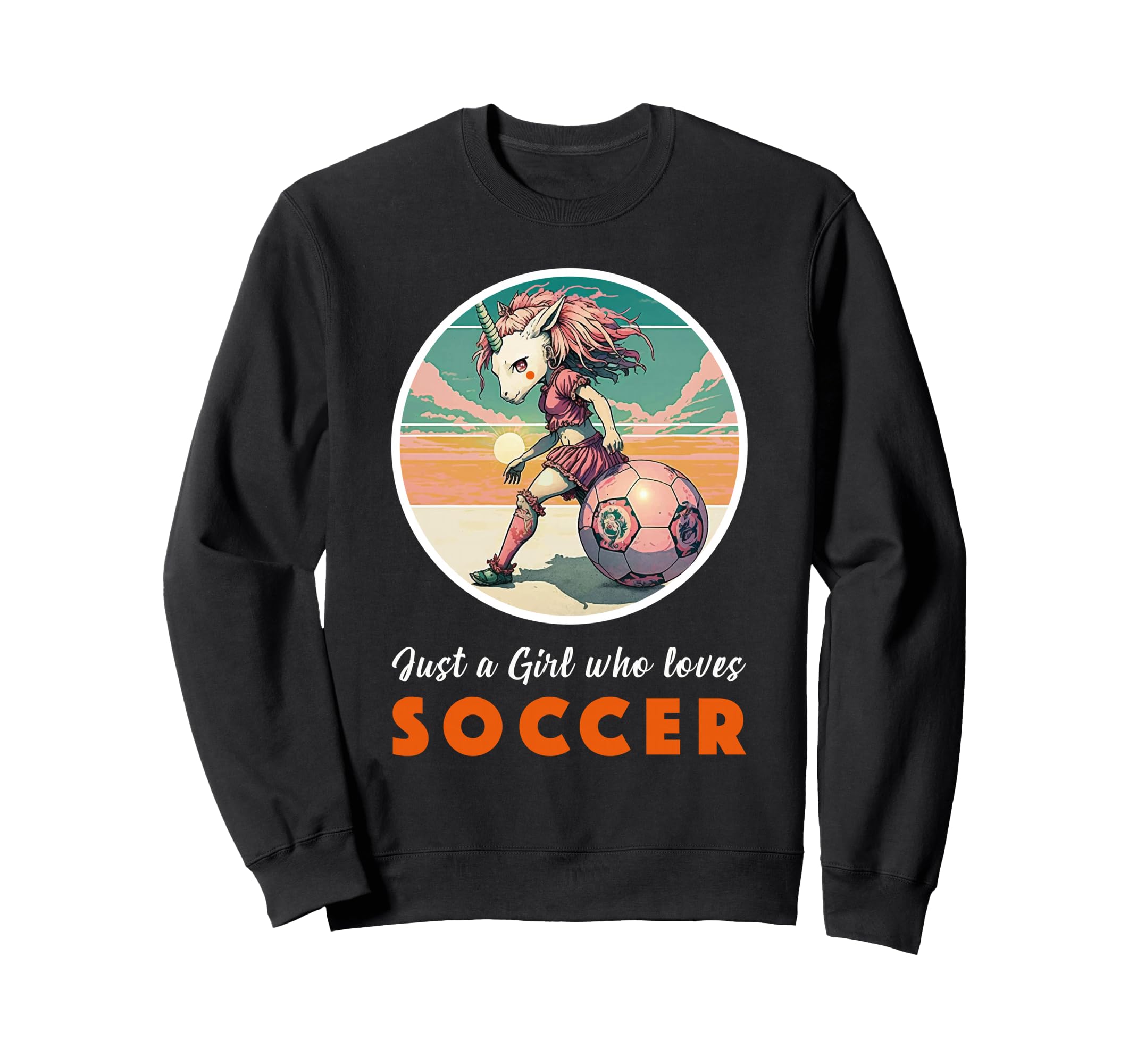 Soccer Anime Manga Unicorn Soccer Outfit Sweatshirt - Trendy Graphic Unisex