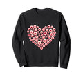 Soccer Happy Valentines Day Heart Sweatshirt - Trendy Graphic for Adults