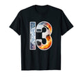 13Th Birthday Party Soccer Number 13 T-Shirt - Trendy Graphic for Adults