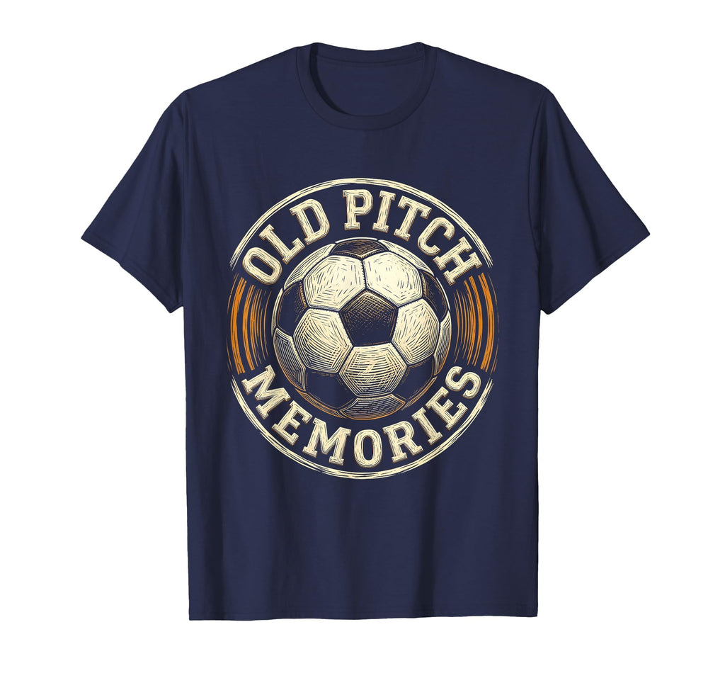 Old Pitch Memories Soccer Ball T-Shirt - Trendy Graphic Unisex