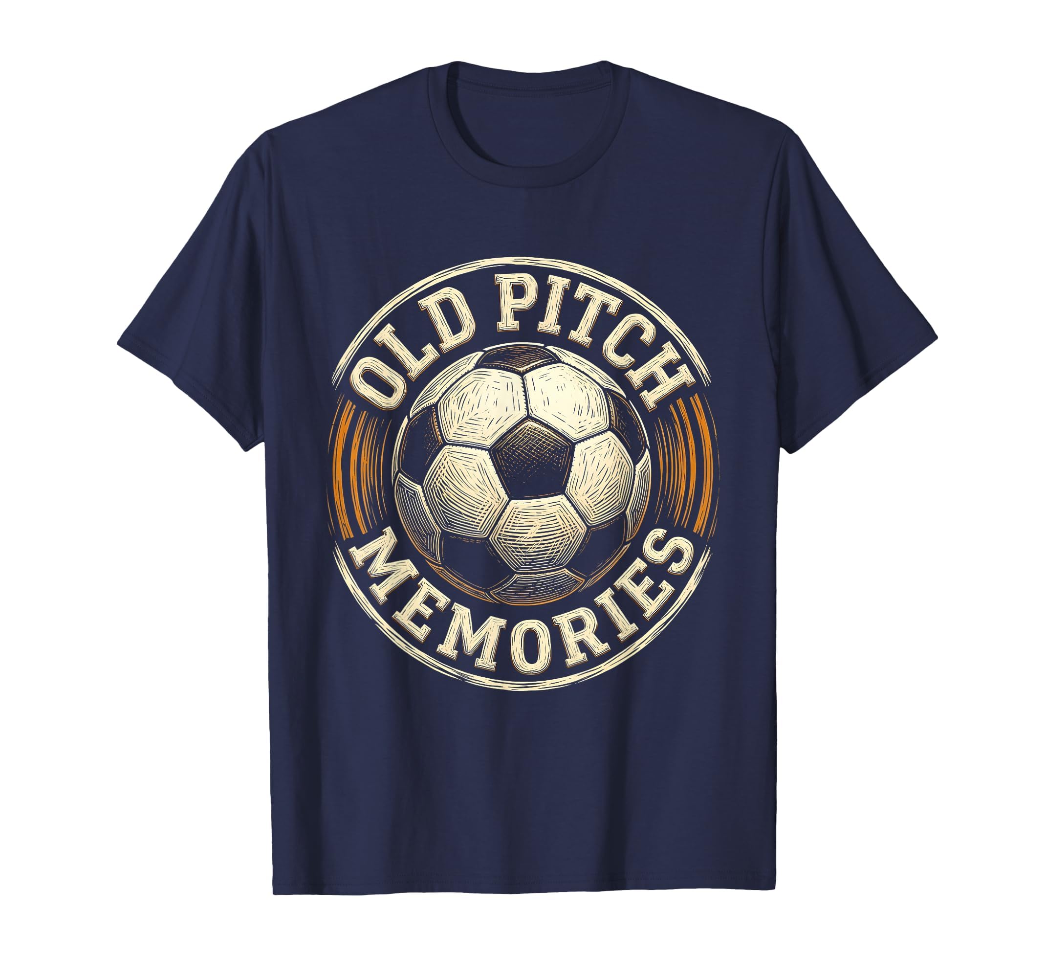 Old Pitch Memories Soccer Ball T-Shirt - Trendy Graphic Unisex