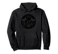 Black Silhouette Pug Dog Soccer Hoodie - Novelty Apparel for Adults