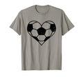 Soccer Heart Funny Soccer Player Mom T-Shirt - Fun Novelty Design Men Women