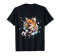 Pomeranian Dog Playing Soccer Funny T-Shirt - Fun Novelty Design Unisex