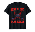 Give Blood Play Hockey Ice T-Shirt - Casual Everyday Wear for Adults