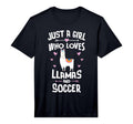 Just Who Loves Llamas And Soccer Gift T-Shirt - Custom Art Print Unisex