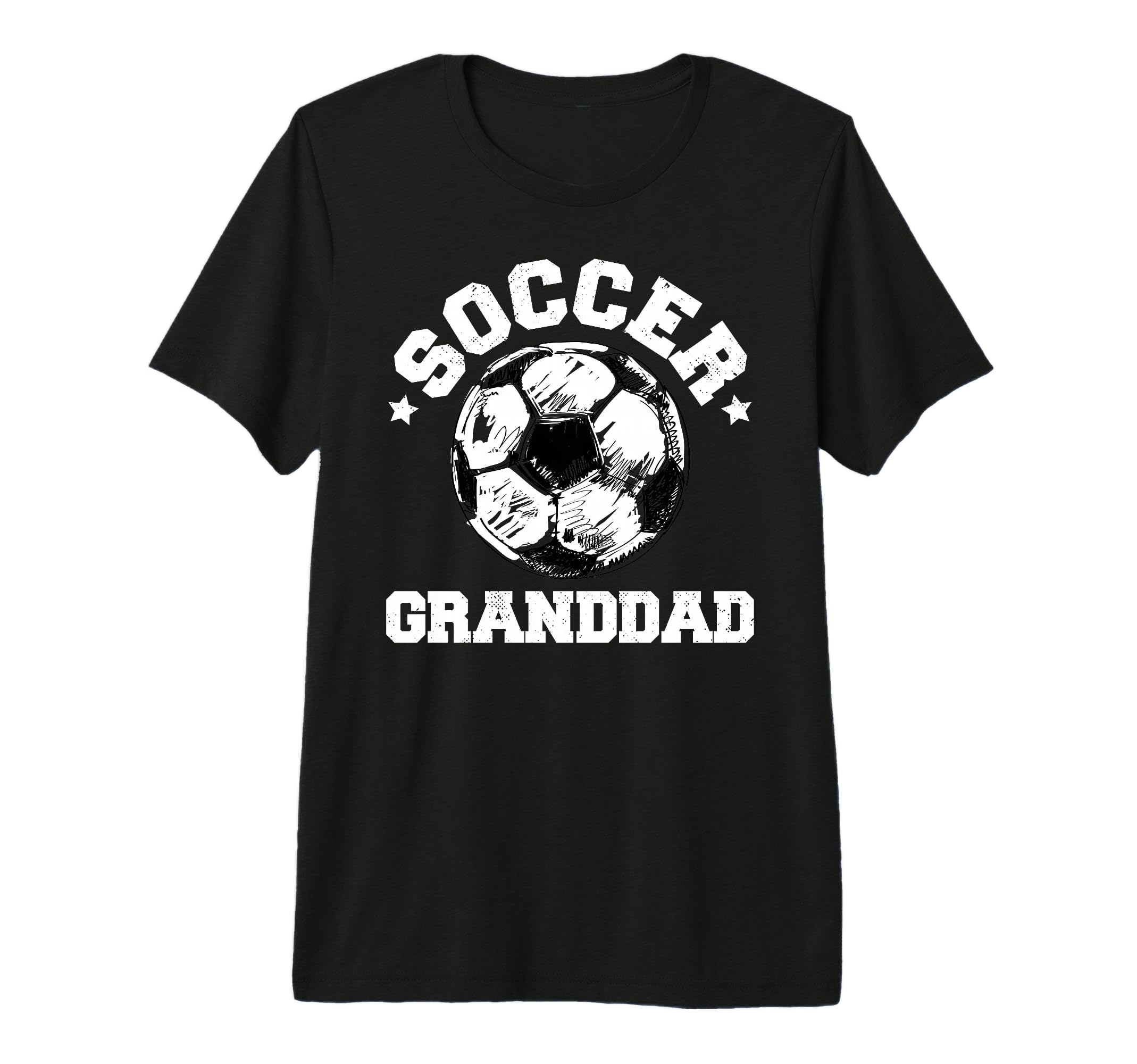 Mens Soccer Granddad Soccer Ball T-Shirt - Unique Graphic Men Women