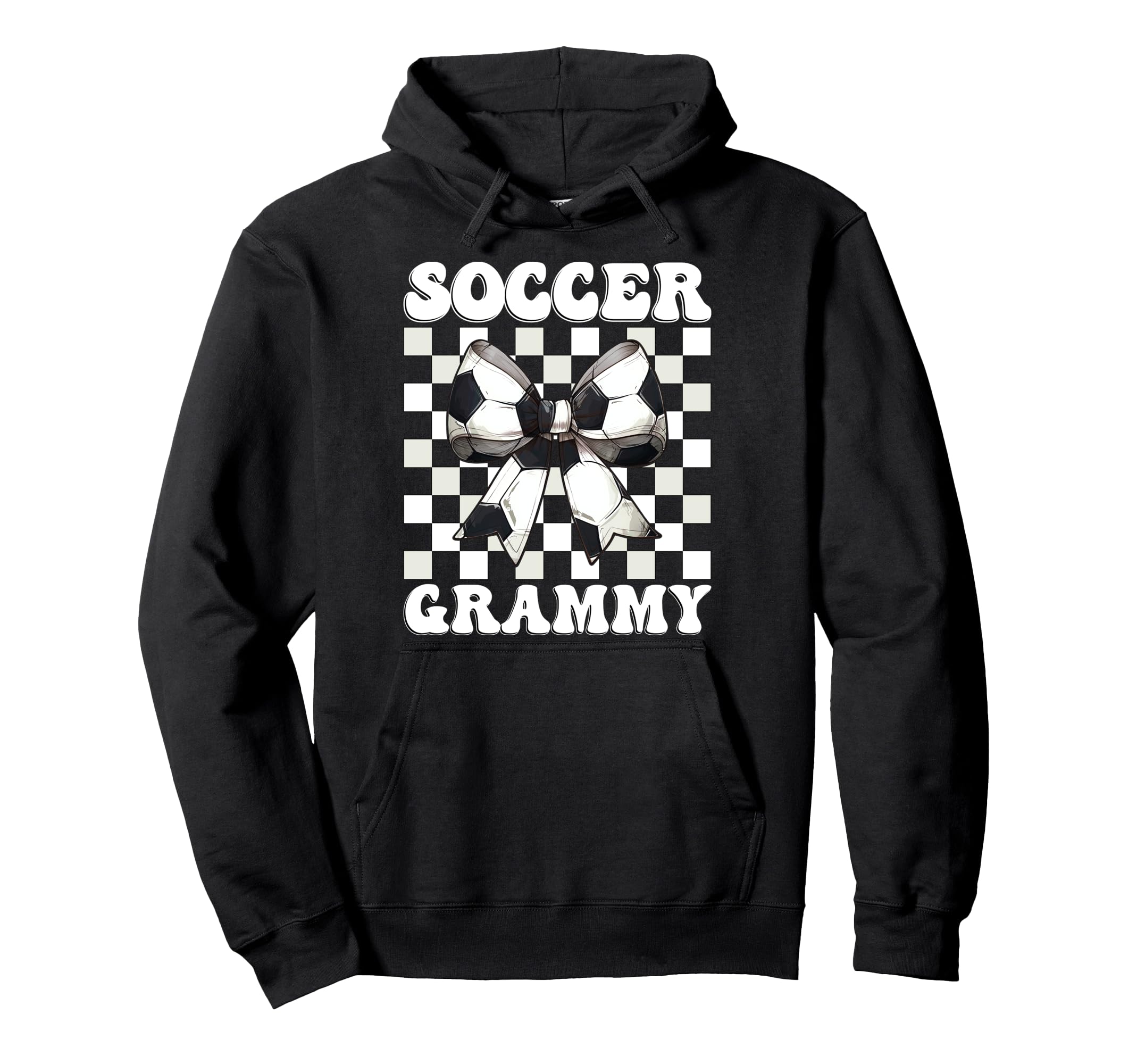 Soccer Grammy Soccer Grandma Coquette Bow Hoodie - Graphic Print Unisex