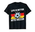 Life Is Better German Flag Football T-Shirt - Custom Art Print for Adults