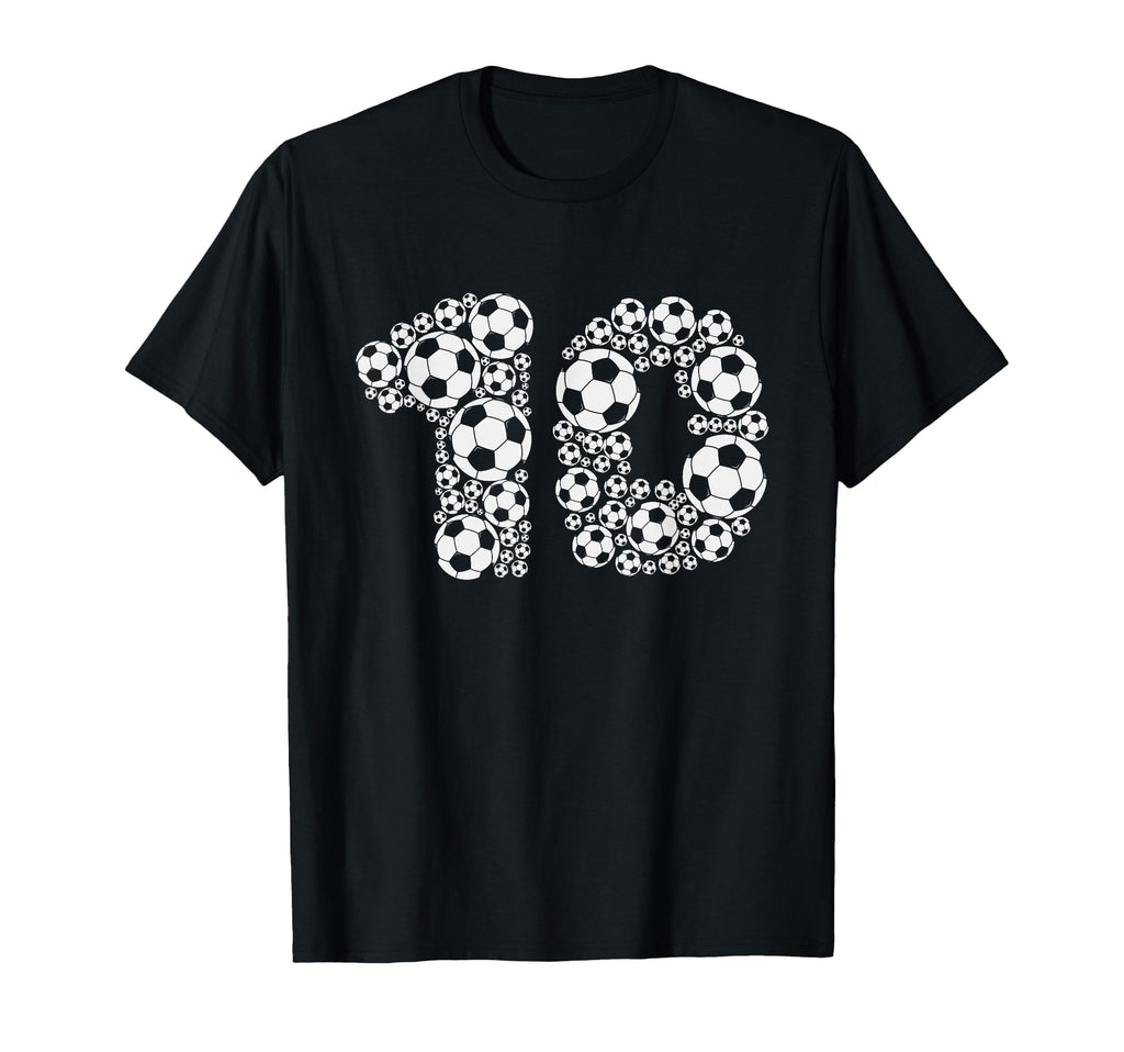 Soccer 10Th Birthday 10 Years T-Shirt - Unique Graphic for Adults