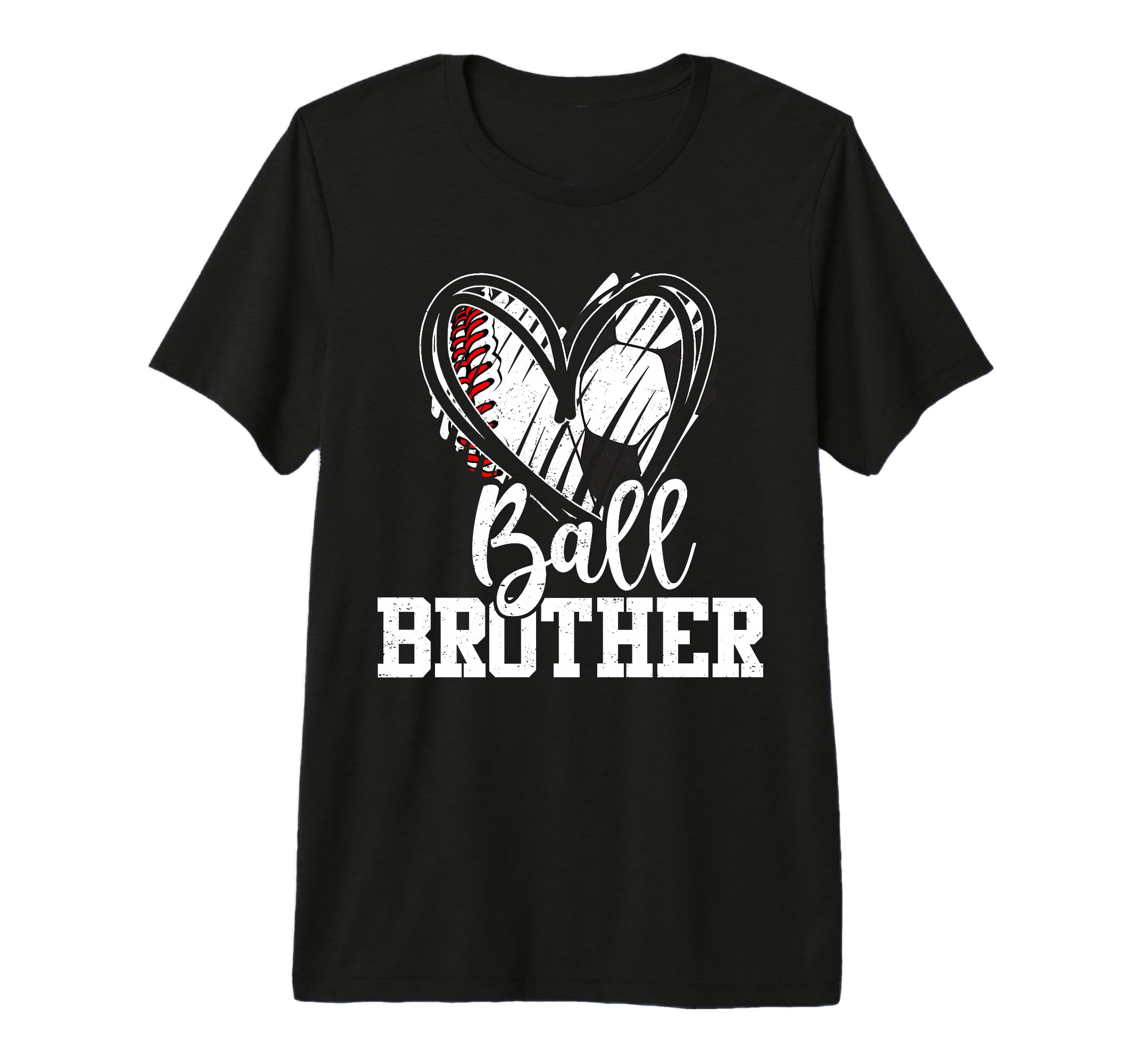 Ball Brother Baseball Soccer Brother T-Shirt - Trendy Graphic for Adults