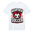 Football Collection Soccer Heartbeat T-Shirt - Unique Graphic for Adults