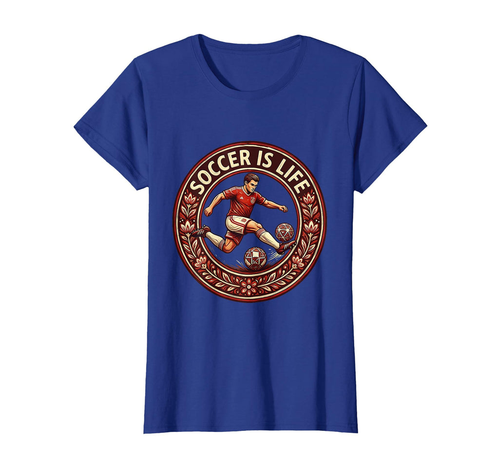 Soccer Is Life Mens Passion Soccer T-Shirt - Unique Graphic Men Women