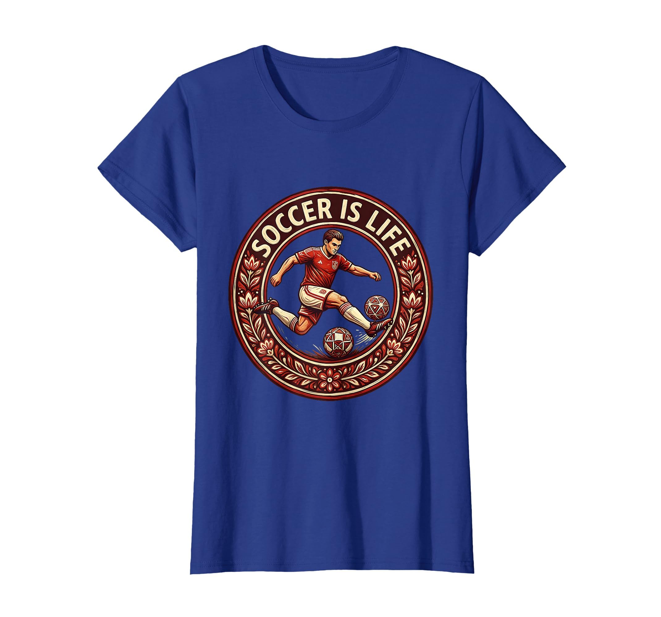 Soccer Is Life Mens Passion Soccer T-Shirt - Unique Graphic Men Women