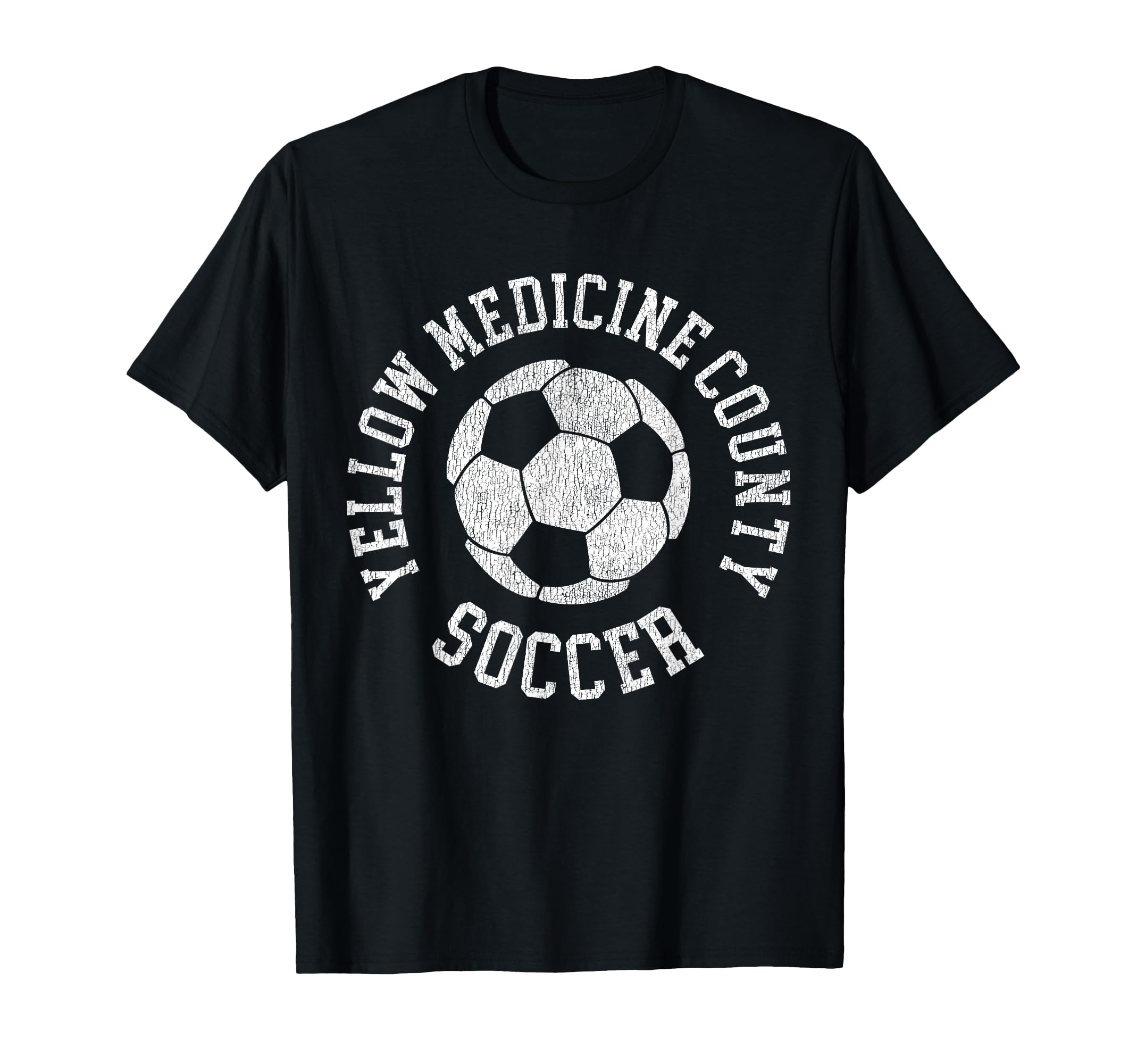 Yellow Medicine County Soccer Distressed T-Shirt - Trendy Graphic Unisex
