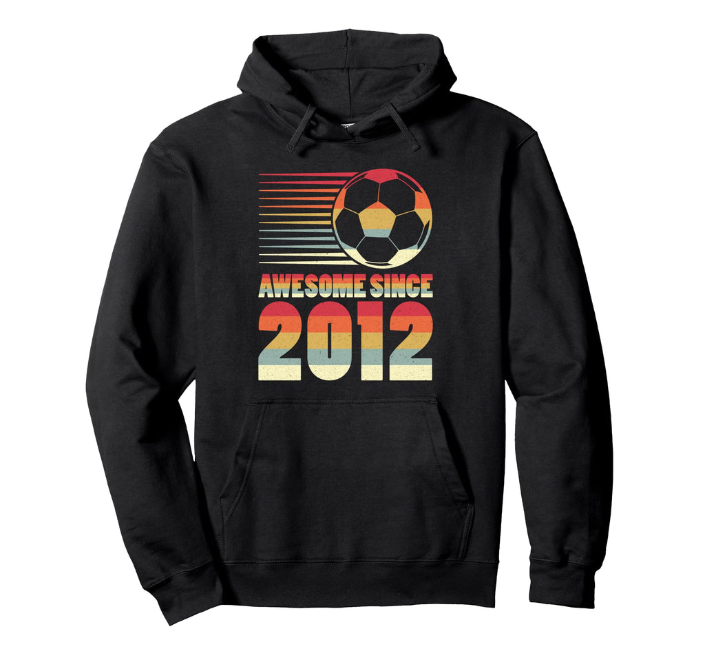 Awesome Since 2012 Soccer 14Th Birthday Hoodie - Fun Novelty Design Unisex