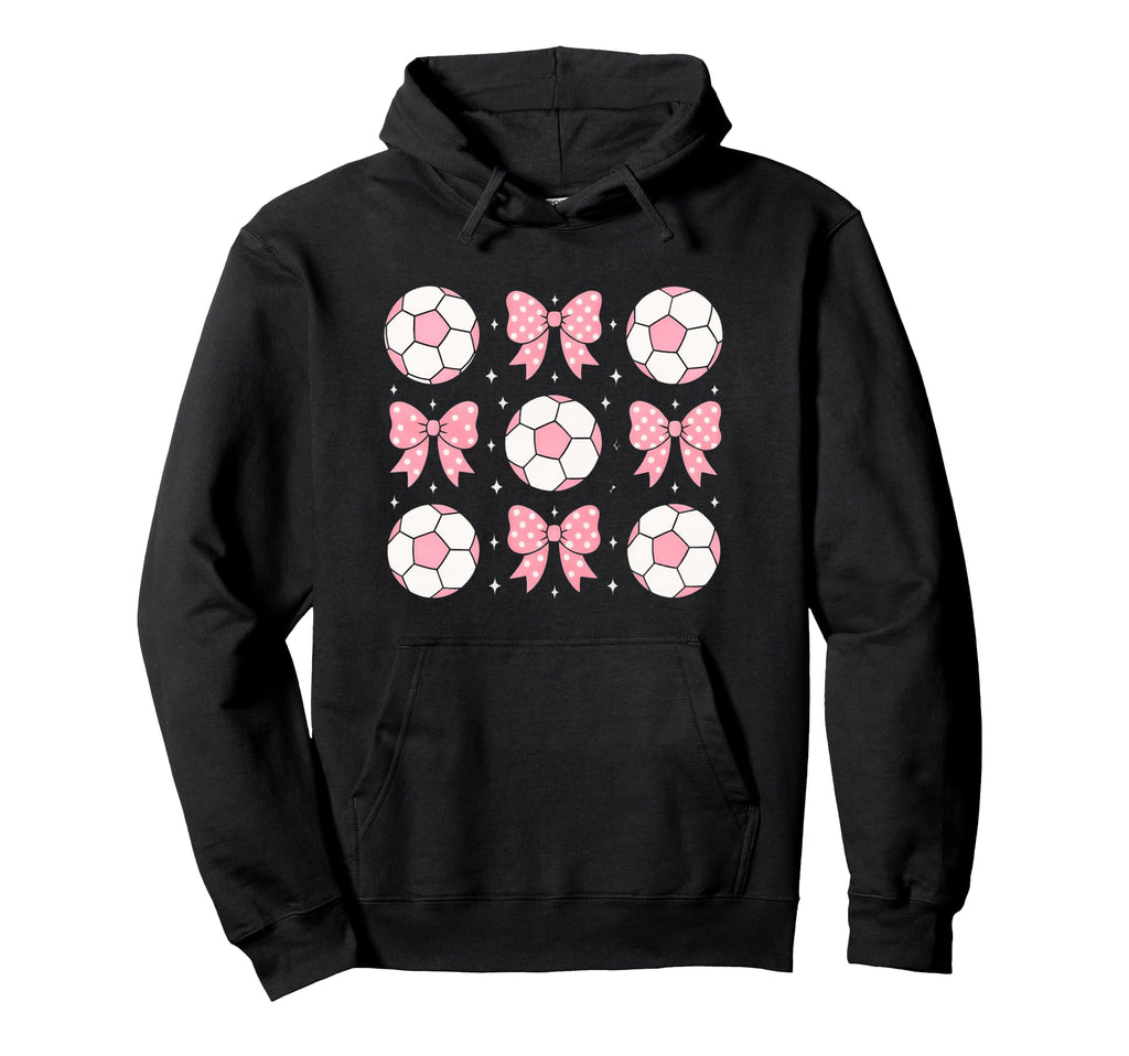 Soccer Coquette Bow Soccer Mom Sister Hoodie - Aesthetic Graphic Unisex