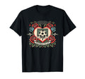 Soccer Heartbeat Tattoo Roses Player T-Shirt - Fun Novelty Design Men Women