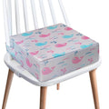 Toddler Booster Seat for Dining Table,4 Inches Washable Double Safer Straps Non-Slip Bottom Booster Seat Dining for Kids, Portable Travel High Density Sponge Detachable Increasing Cushion for Child.