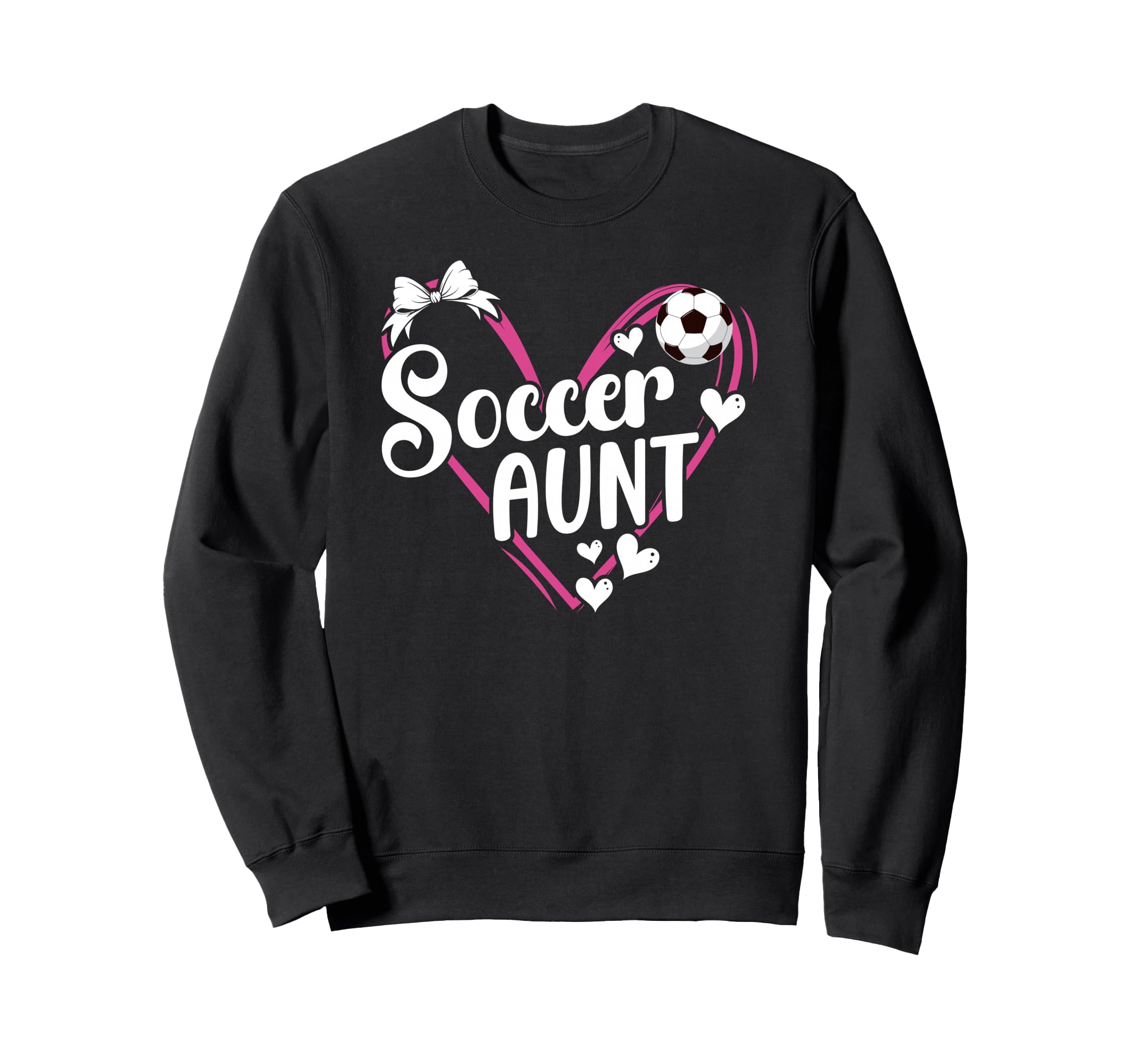Soccer Aunt Heart Aunt Soccer Sweatshirt - Custom Art Print Men Women