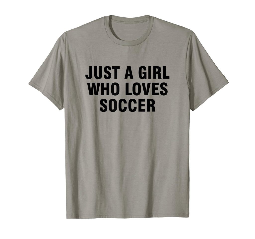 Just Who Loves Soccer T-Shirt - Minimalist Print for Adults