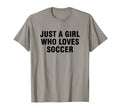 Just Who Loves Soccer T-Shirt - Minimalist Print for Adults