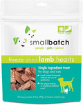 smallbatch Pets Premium Freeze-Dried Lamb Heart Treats for Dogs and Cats, 3.5 oz, Made and Sourced in The USA, Single Ingredient, Humanely Raise Meat, No Preservatives or Anything Artificial Ever
