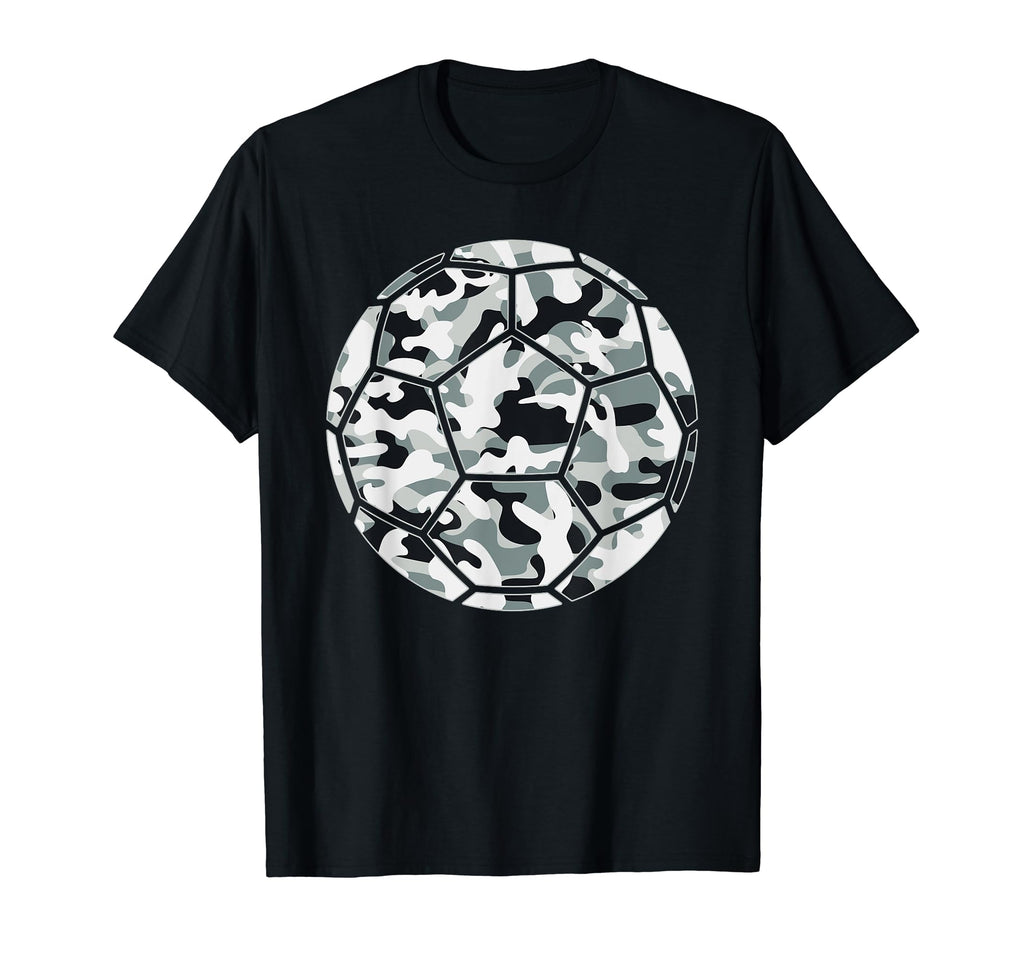 Soccer Player Camo Soccer Lover T-Shirt - Casual Everyday Wear for Adults