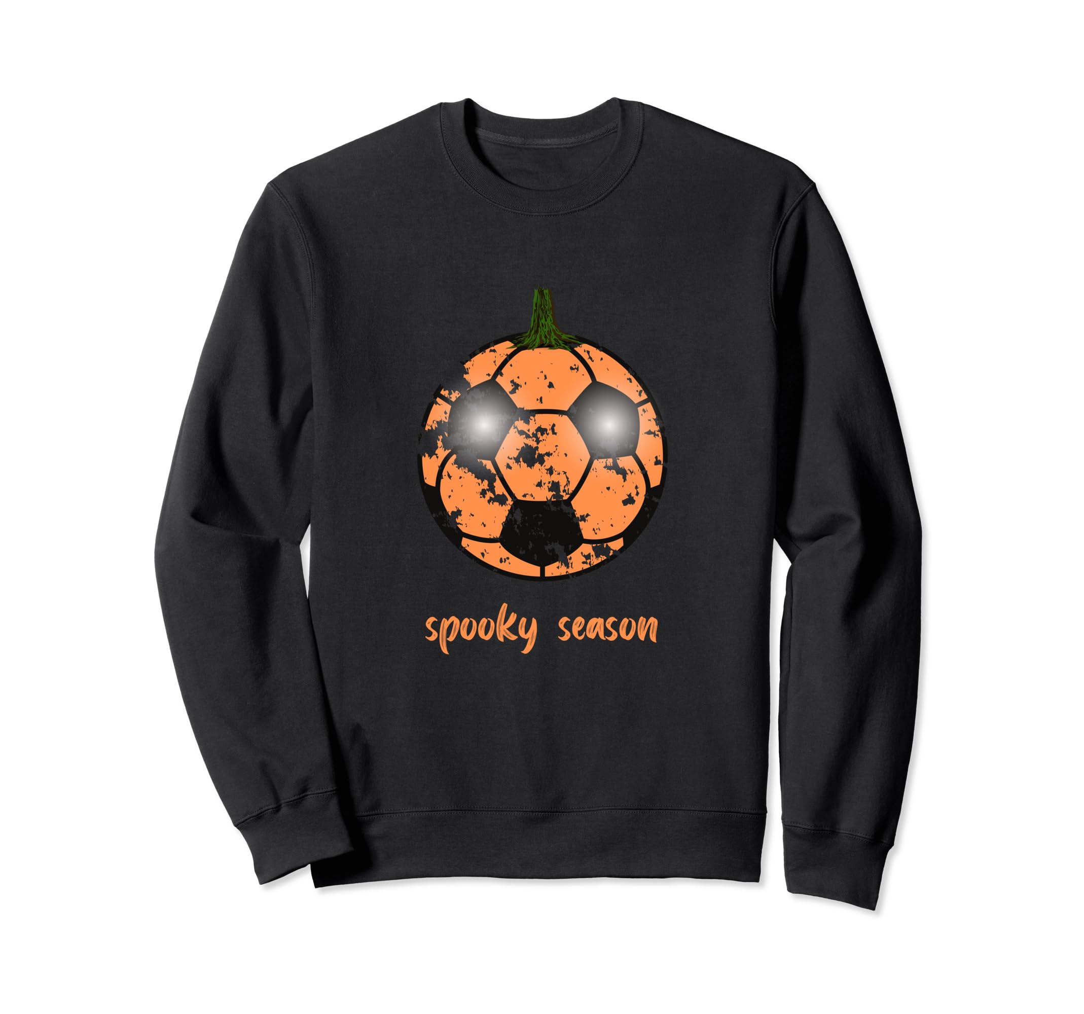 Spooky Season Soccer Ball Pumpkin Sweatshirt - Aesthetic Graphic Unisex