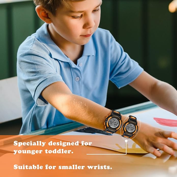 Kids Watch,Boys Watch for 3-15 Year Old Boys,Digital Sport Outdoor Multifunctional Chronograph LED 50 M Waterproof Alarm Calendar Analog Watch for Children with Silicone Band,Kids Gift
