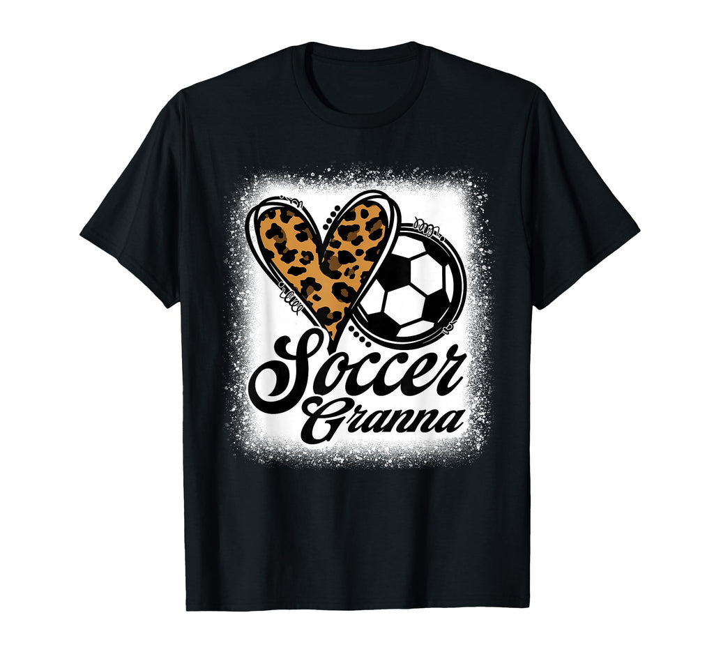 Soccer Granna Leopard Heart T-Shirt - Casual Everyday Wear Unisex