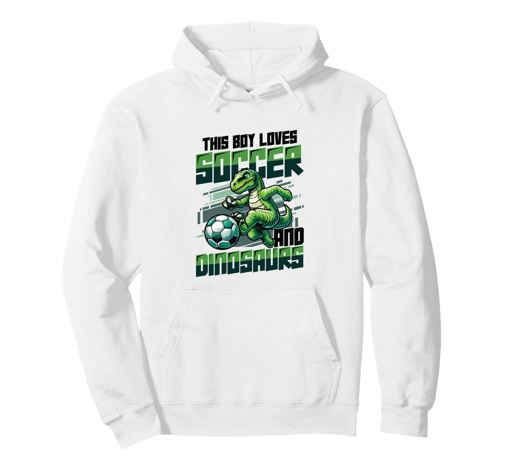 This Loves Soccer And Dinosaurs Hoodie - Aesthetic Graphic Men Women