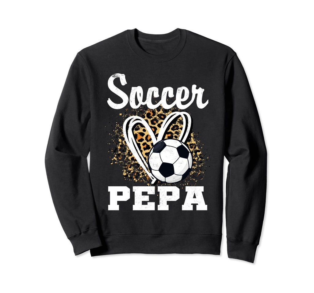 Soccer Pepa Leopard Heart Matching Sweatshirt - Custom Art Print Unisex