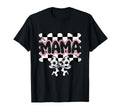 Checkered Soccer Mama Bow Leopard T-Shirt - Graphic Print for Adults