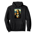 Mona Lisa Loves Soccer Comic Hoodie - Minimalist Print Unisex