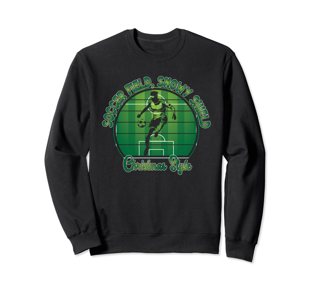Holiday Sports Soccer Santa Sweatshirt - Minimalist Print Men Women