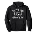 Soccer Mom Social Club Funny Sports Hoodie - Minimalist Print Men Women