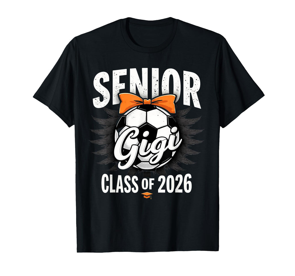 Senior Gigi 2026 Soccer Mama Coquette T-Shirt - Graphic Print for Adults