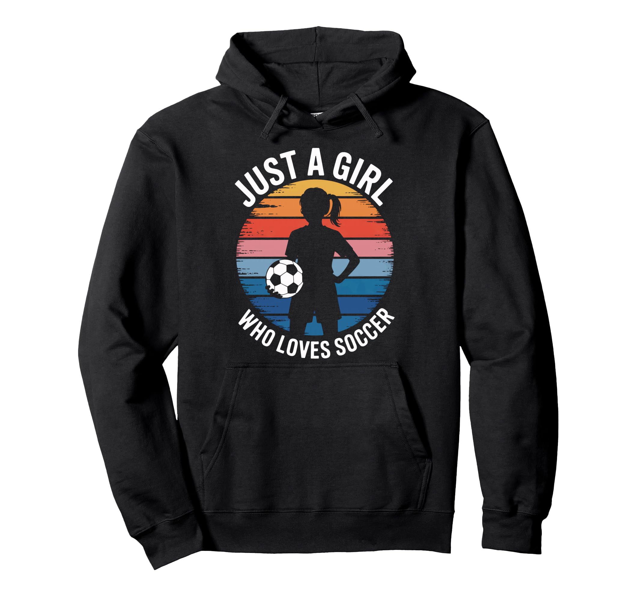 Who Loves Soccer Just Soccer Players Hoodie - Minimalist Print for Adults