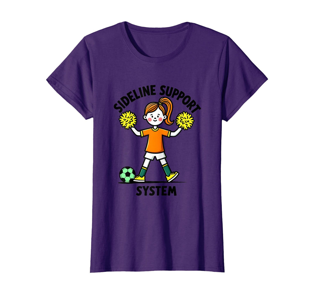 Sideline Support System Soccer Mom T-Shirt - Trendy Graphic for Adults