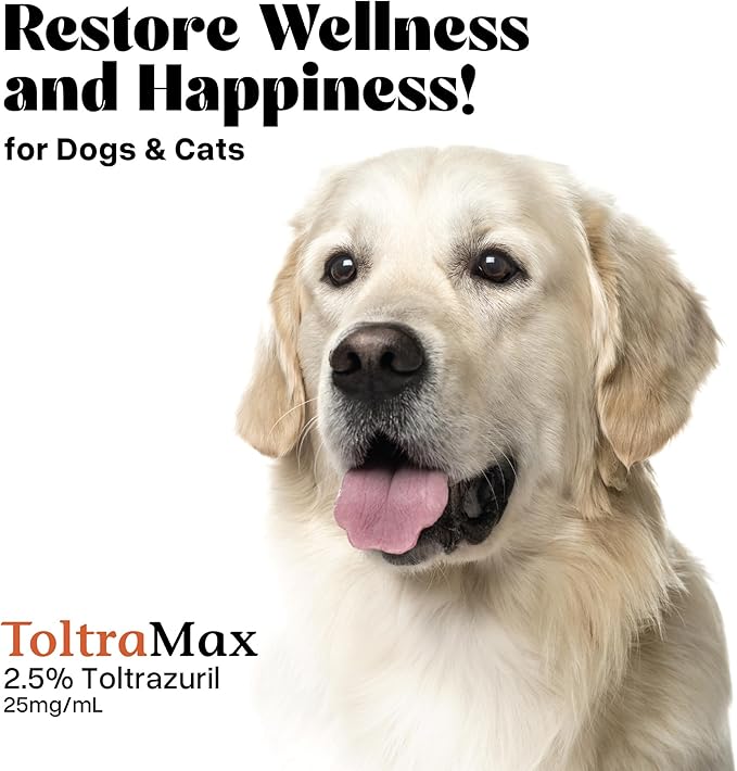 Toltrazuril 2.5% for Horses, Dogs, Cats, 240mL/8.1 Ounce, for Non-Food Chain Animals