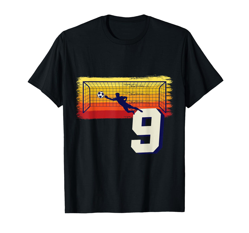 Football Goalkeeper 9Th Birthday Keeper T-Shirt - Novelty Apparel Men Women