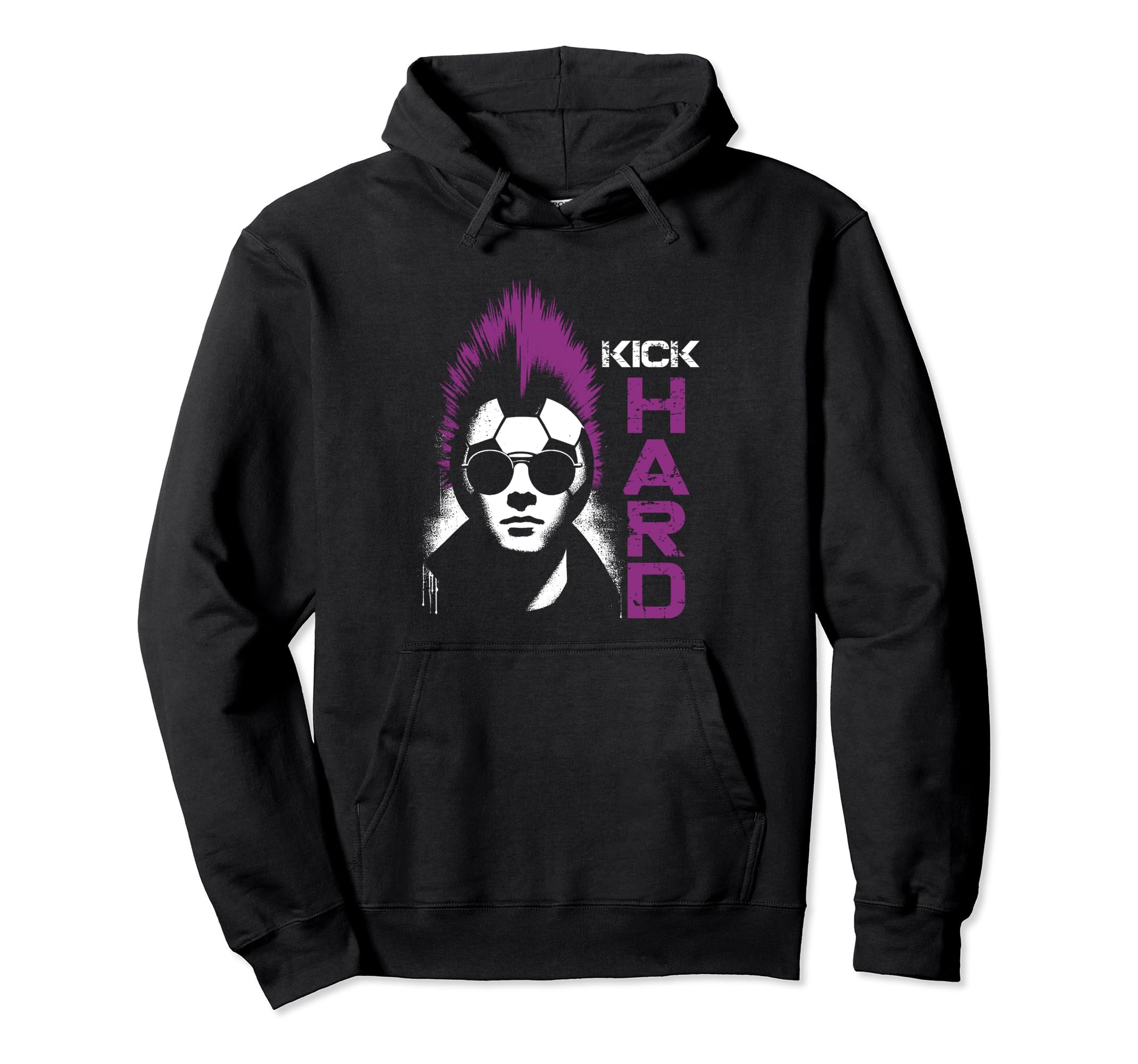 Kick Hard Soccer Lover Hoodie - Novelty Apparel Unisex