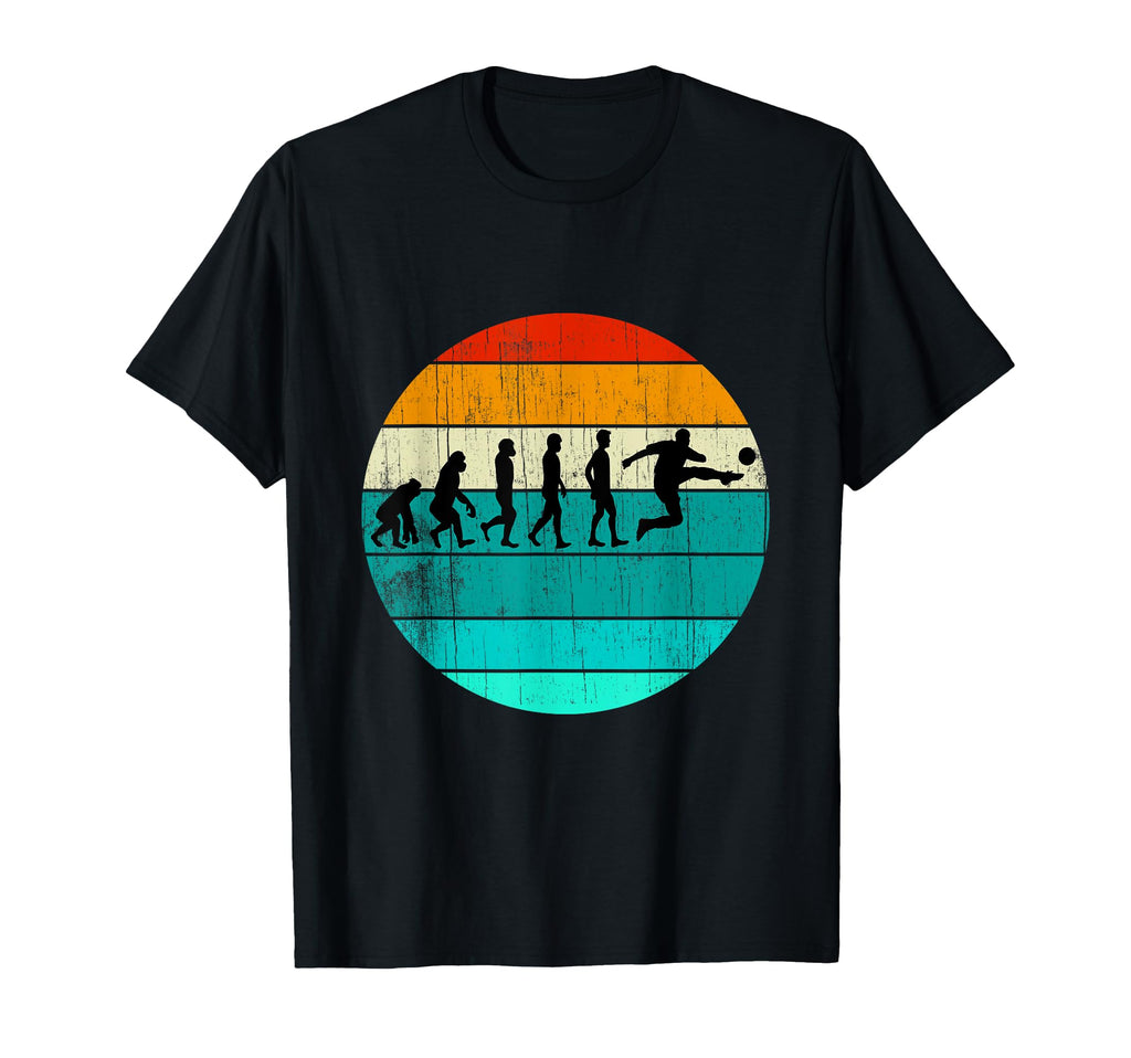 Football Evolution Footballer Soccer Gift T-Shirt - Graphic Print Men Women