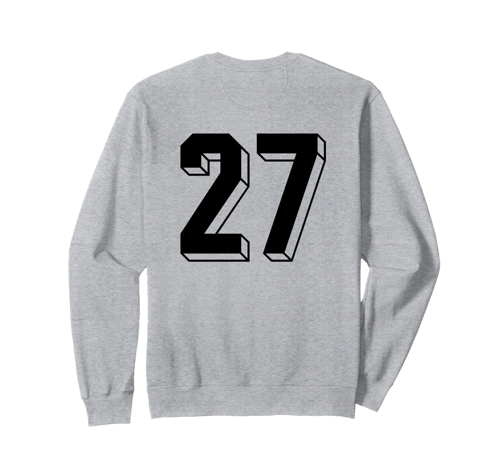 Number 27 Backside 80S 90S Team Sweatshirt - Custom Art Print for Adults