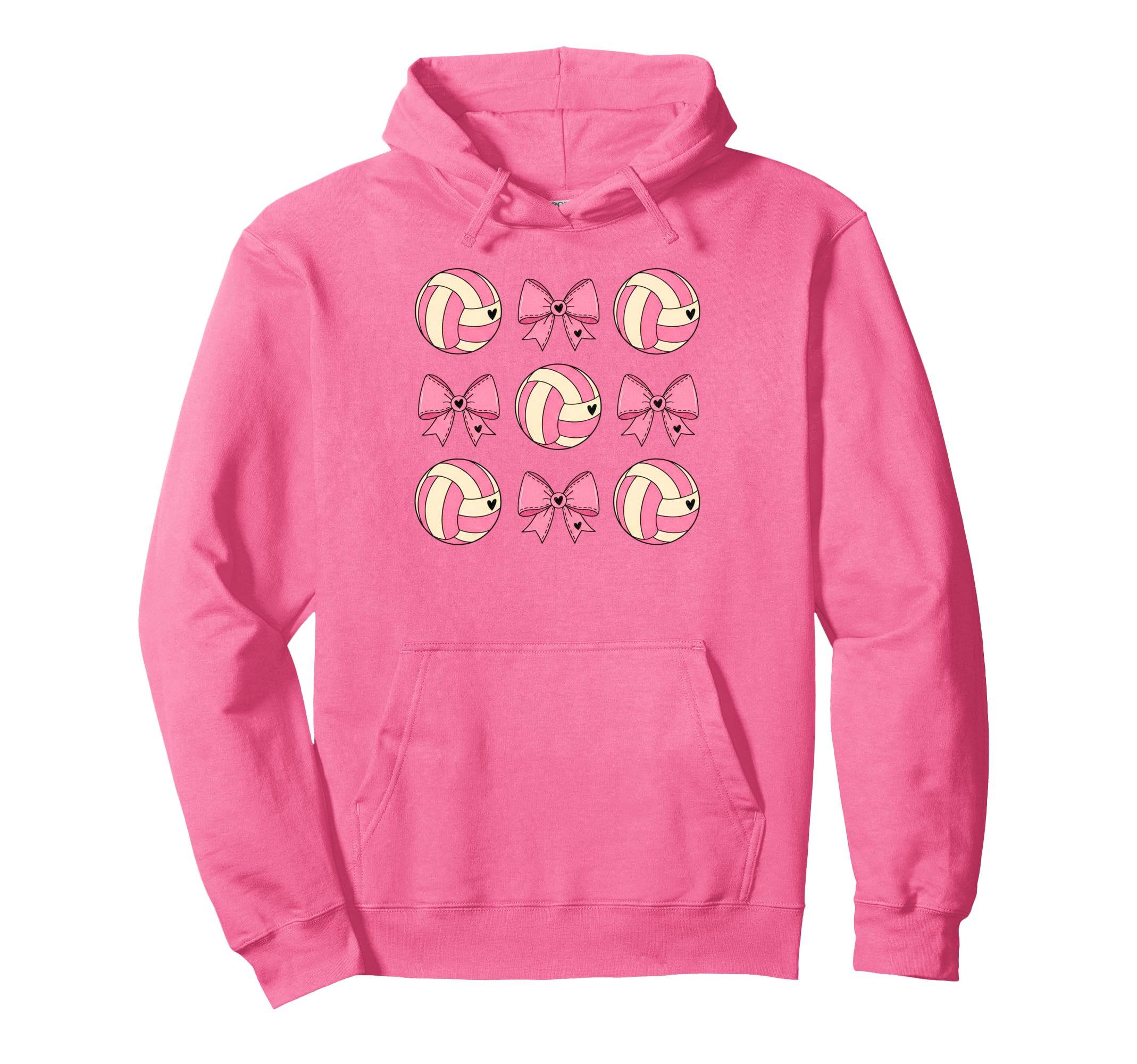 Soccer Bow Game Day Volleyball Hoodie - Fun Novelty Design Men Women