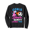 Gender Reveal Goals Or Bows Aunty Loves Sweatshirt - Graphic Print Unisex