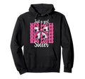Just Who Loves Soccer Coquette Bow Hoodie - Casual Everyday Wear for Adults