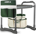 Foldable Garden Kneeler Seat Heavy Duty [Upgraded Widened Thick Kneeling Pad] Garden Stool with Large Garden Tool Bags with Pockets - Portable Garden Bench Gardening Gifts for Parents