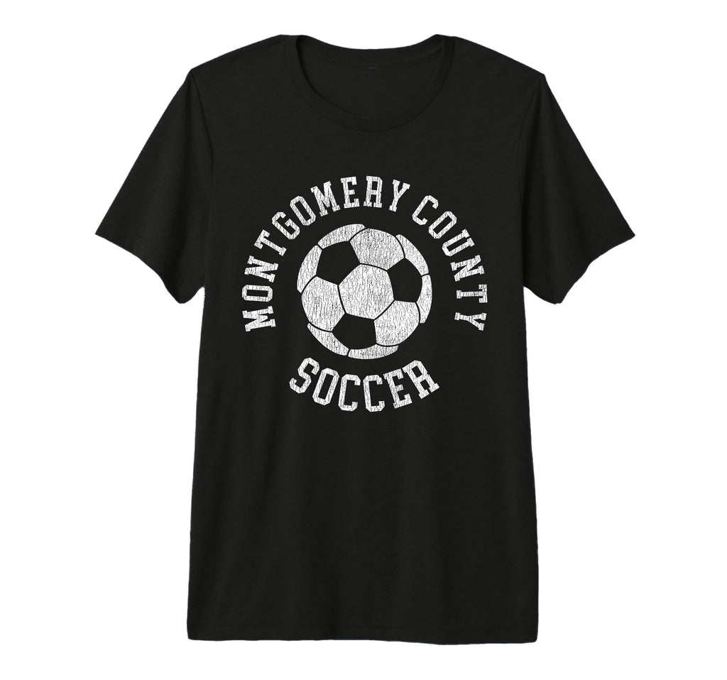 Montgomery County Soccer Distressed T-Shirt - Streetwear Style for Adults